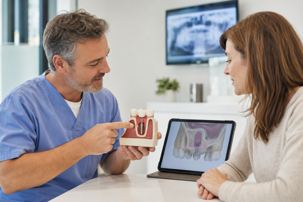 TAC 3D para estudiar el hueso antes de colocar implantes dentales